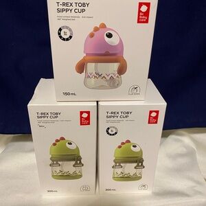 3 Dinosaur Sippy Cup - Purple and Green